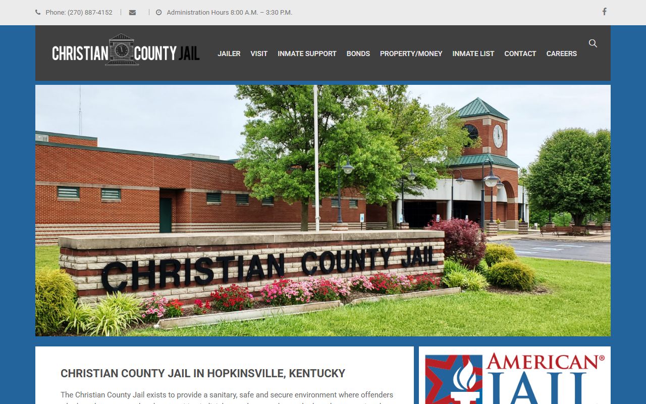 Trigg County arrest records and court charges Christian County Jail homepage