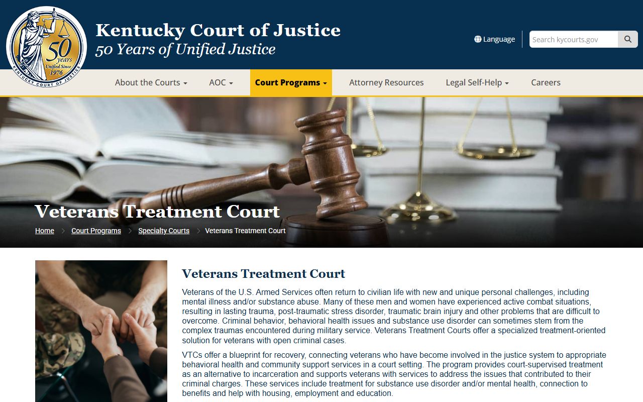 Trigg County criminal court records Kentucky Veterans Treatment Court