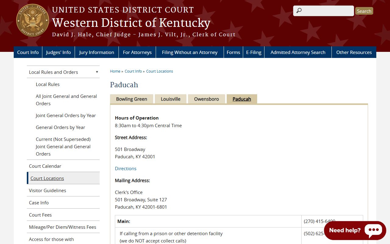 Trigg County Circuit Court records Western District Paducah courthouse page