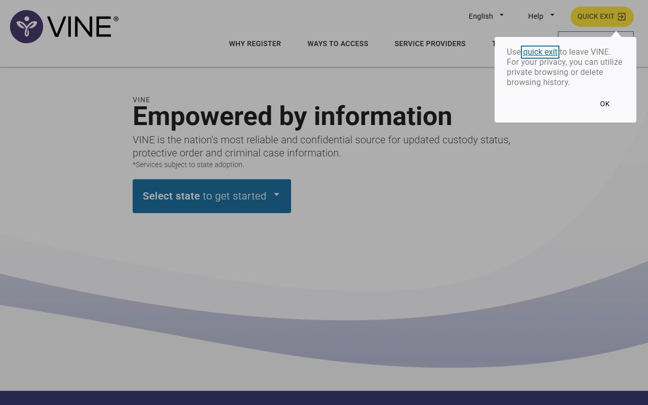 Trigg County inmate search VINELink custody notifications